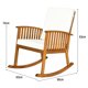 image 1 of Costway Acacia Wood Rocking Chair Patio Garden Lawn W/ Cushion