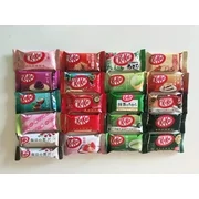 Japanese Kit Kat Mini Bar 21 pcs , ALL DIFFERENT FLAVORS Assortments (original green tea set)
