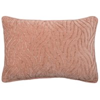 Mainstays Decorative Throw Pillow, Texture Chenille, Oblong, Coral, 14" x 20", 1Pack