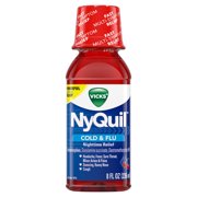 Vicks NyQuil Cherry Cold and Flu Medicine Liquid, 8 fl oz