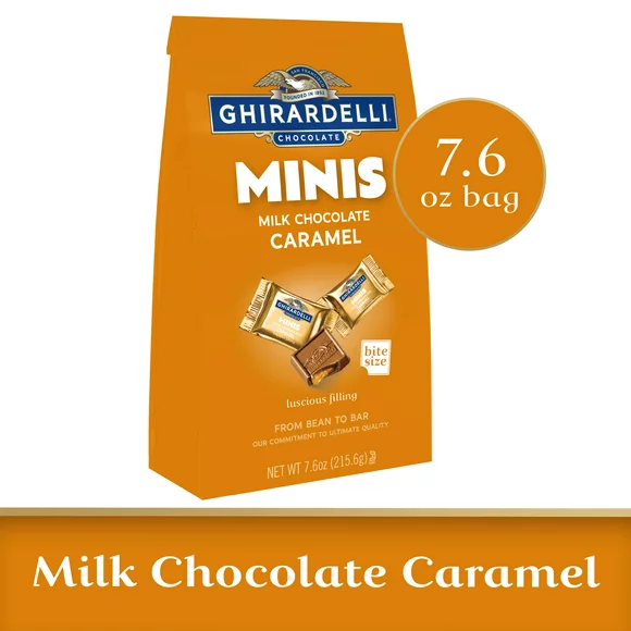 GHIRARDELLI Minis Milk Chocolate Caramel, 7.6 oz Bag