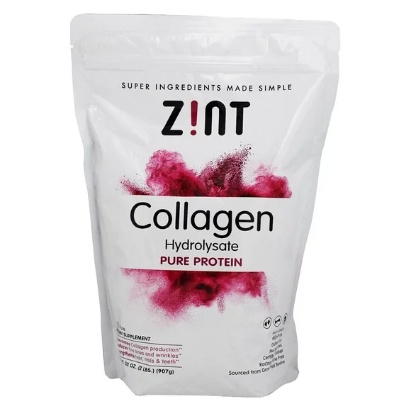 Zint Collagen Hydrolysate Pure Protein Powder, 32 Oz
