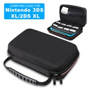 Protective Case Bag Fit for New Nintendo 3DS XL/LL DS and 2DS XL Console with 8 Game Cardtridge, EVA Hard Travel Carrying Case