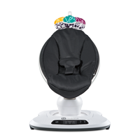 4moms mamaRoo 4 Baby Swing | Bluetooth Baby Rocker with 5 Unique Motions | Smooth, Nylon Fabric | Classic Black
