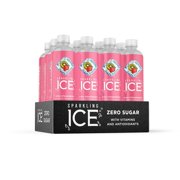 Sparkling Ice, Kiwi Strawberry Sparkling Water, with Antioxidants and Vitamins, Zero Sugar, 17 fl oz Bottles (Pack of 12)