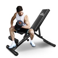 FLYBIRD Adjustable Weight Bench w/ 620 lbs Weight Capacity Incline/Decline Home Gym Workout