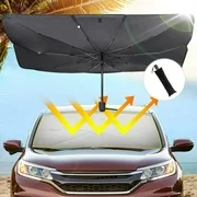 Foldable Car Windshield Umbrella Window Cover Visor Sun Shade Silver Coated
