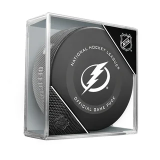 Tampa Bay Lightning Unsigned InGlasCo 2019 Model Official Game Puck