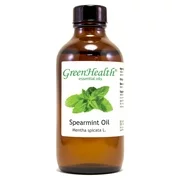 Spearmint Essential Oil - 4 fl oz (118 ml) Glass Bottle w/ Cap - 100% Pure Essential Oil by GreenHealth