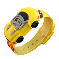 Children's Fashion Electronic Watch Innovative Car Shape Toy Watch for Boys