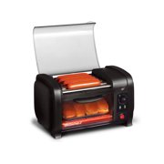 Elite Cuisine EHD-051B Hot Dog Roller and Toaster Oven, black