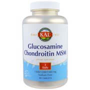 KAL Glucosamine Chondroitin MSM | Healthy Joint & Connective Tissue Support | Includes Antioxidant Vitamin C | Rapid Disintegration | 90 Tablets