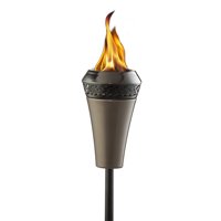 TIKI Brand Island King 66 inch Metal TIKI Stand up Torch with Large Flame and Easy Install Pole