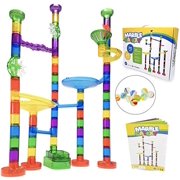 Marble Run Sets For Kids Marble Galaxy Fun Run Set Game Translucent Marble Maze Race Track Discovery Toys Educational Stem Toy Building Construction Games 90 Marbulous Pcs & Glass Marbles