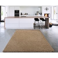 Cozy Shag Collection Shag Rug Contemporary Living and Bedroom Soft Shaggy Runner Rug (3'3" X 5'0", Beige)