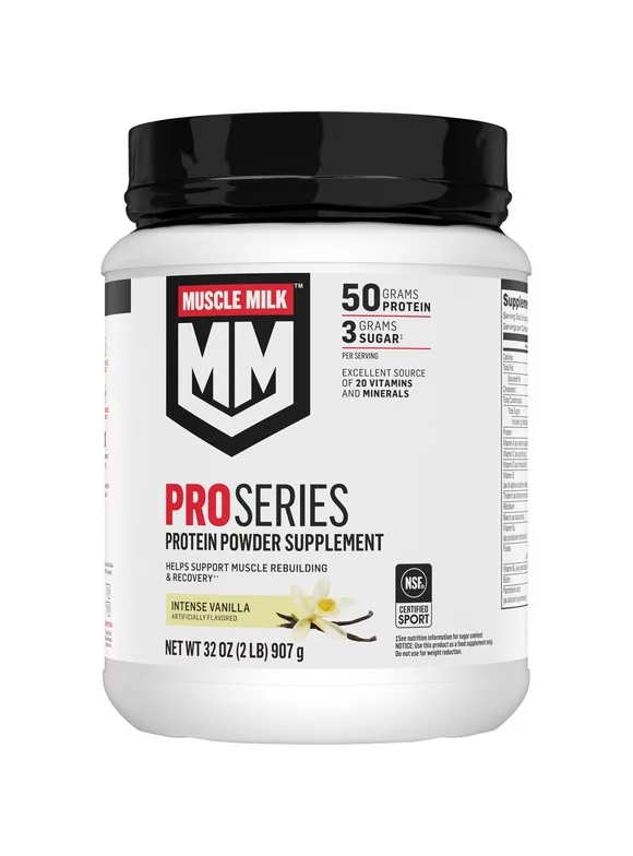 Muscle Milk Pro Series Protein Powder, Intense Vanilla, 2 lb
