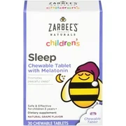 Zarbee's Naturals Children's Sleep with Melatonin, Grape, 30 Chewable Tablets