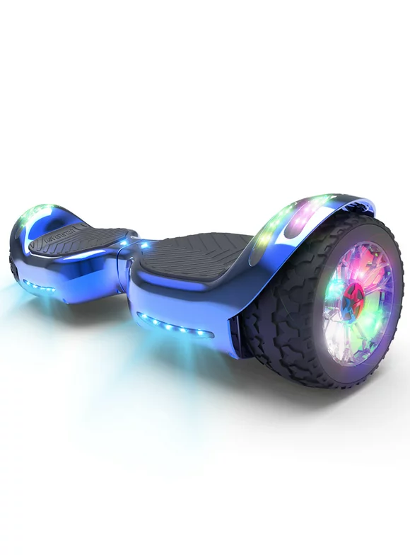Hoverboard All-Terrain LED Flash Wide All Terrian Wheel with Bluetooth Speaker Dual LED Light Self Balancing Wheel Electric Scooter