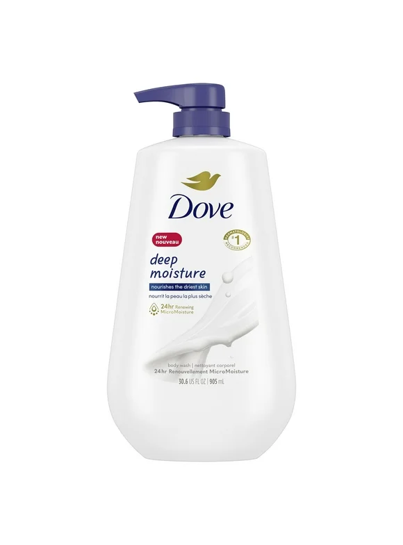 Dove Deep Moisture Nourishing Long Lasting Body Wash, 30.6 fl oz