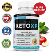 Pure Keto XP Pills Advanced BHB Boost Ketogenic Supplement Exogenous Ketones for Men Women 60 Capsules 1 Bottle