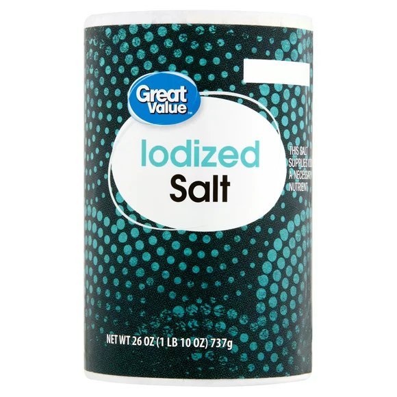 Great Value Iodized Salt, 26 oz