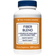 The Vitamin Shoppe Fiber Blend, A Natural Source of Insoluble and Soluble Fiber, Supports Digestive Health  Regularity (300 Capsules)