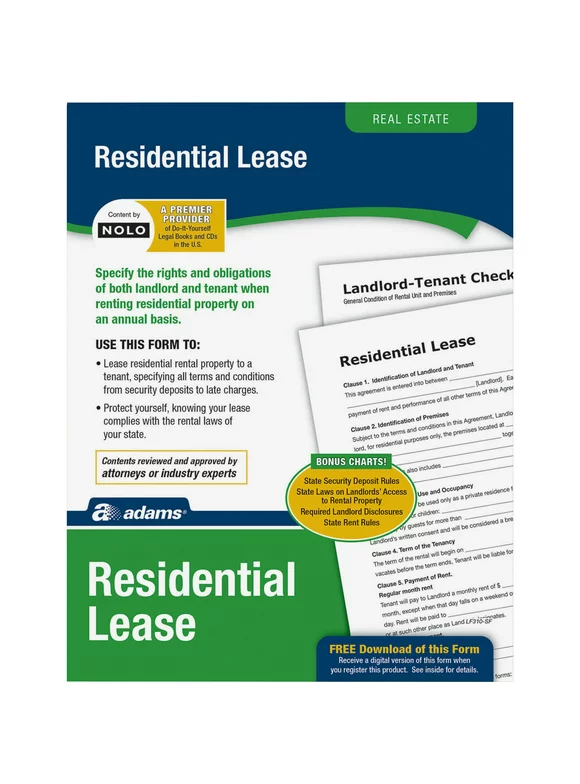 Adams Residential Lease Forms Legal Reference - 1