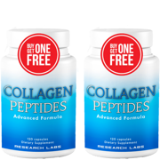 2 for 1 Promo Research Labs 240 Collagen Pills - 6000 mg. Grass Fed Anti-aging Support for Skin, Joints, Tendons, Bones, Hair and Nails. Paleo Friendly. Collagen Capsules Collagen Powder Supplement