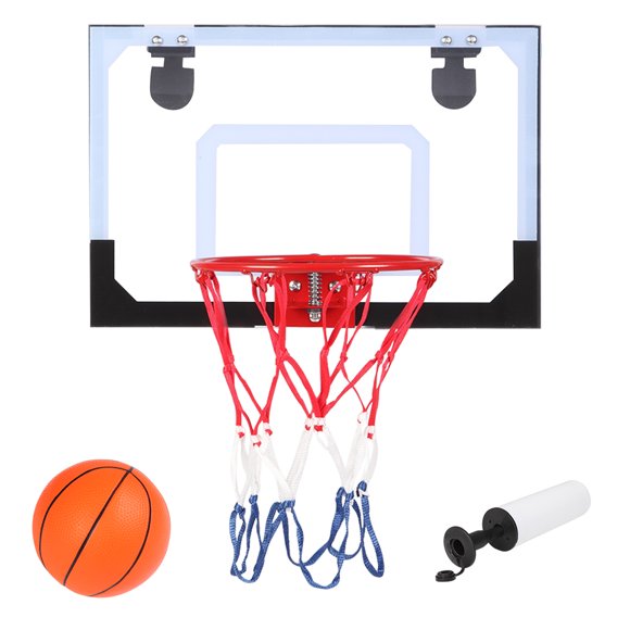 Ktaxon Wall Mount Basketball Hoop, Mini PRO Over The Door Basketball Goal, with 15 In. x 12 In. Shatter Resistant Backboard, Ball and Pump, for Kids Youth Adults Indoor and Outdoor Playing