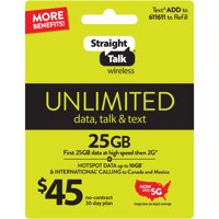 Straight Talk $45 Unlimited 30-Day Plan