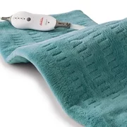 Sunbeam Heating Pad for Pain Relief, XL King Size Soft Touch, 4 Heat Settings with Auto-Off, Teal, 12-Inch x 24-Inch Original Version