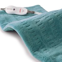 Sunbeam Heating Pad for Pain Relief | XL King Size SoftTouch, 4 Heat Settings with Auto-Off | Teal, 12-Inch x 24-Inch Original Version