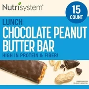 Nutrisystem Chocolate Peanut Butter Bar Pack, 15 Count - Ready to Eat Lunch Bars Made to Support Healthy Weight Loss