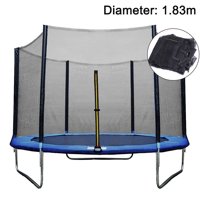 Trampoline Safety Net - Replacement Protective Enclosure Surround Net, Polyethylene 6 Pole Safety Net Anti-Fall Jumping Pad Safety Net