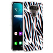 TalkingCase Clear Phone Case LG Harmony 4,Xpression Plus 3,K40S,K400AM,L455DL,3D Zebra Pattern Print,Light,Flexible,Protect,USA