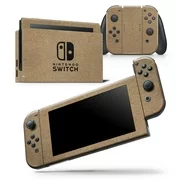Brown Cork Surface - Skin Wrap Decal Compatible with the Nintendo Switch Console + Dock + JoyCons Bundle