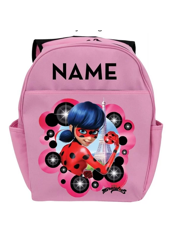 Personalized Miraculous Ladybug Pink Youth Backpack, Pink