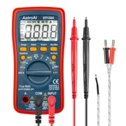 AstroAI Digital Multimeter, TRMS 4000 Counts Volt Meter Manual and Auto Ranging; Measures Voltage Tester, Current, Resistance, Continuity, Frequency; Tests Diodes, Transistors, Temperature, Red