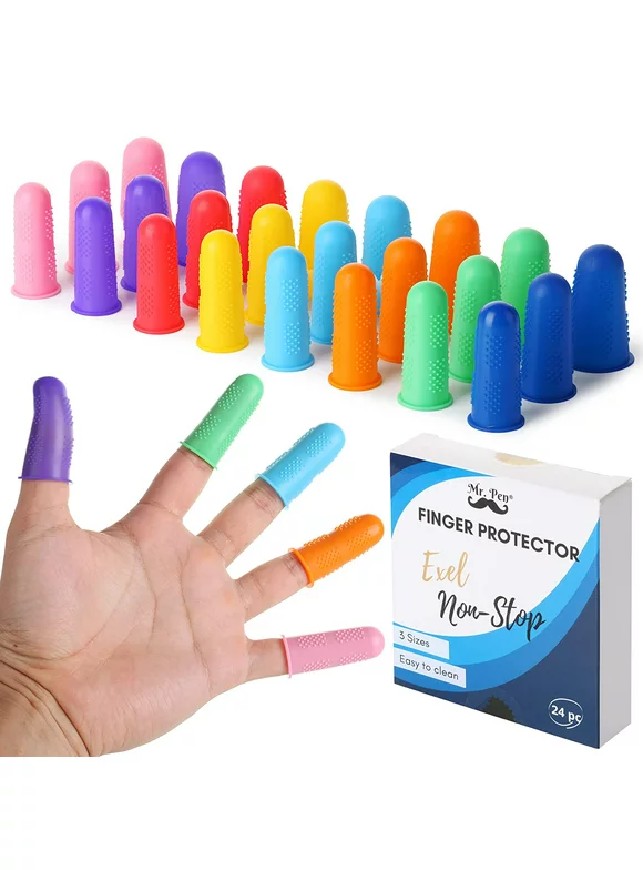Mr. Pen- Hot Glue Gun Finger Protectors, 24 Pcs, Silicone, Colorful