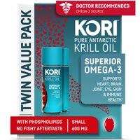 Kori Krill Oil Superior Omega-3 600mg 120ct, Small Softgels