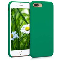 kwmobile TPU Silicone Case Compatible with Apple iPhone 7 Plus / 8 Plus - Slim Protective Phone Cover with Soft Finish - Emerald Green