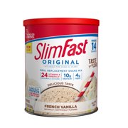 SlimFast Original Meal Replacement Shake Powder, French Vanilla, 12.83 Oz, 14 servings
