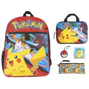 Pokemon Kids 16" Backpack 5PC Combo Set