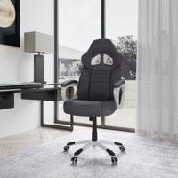 Lifestyle Solutions Omega Gaming Chair with Vegan Leather, Space Black