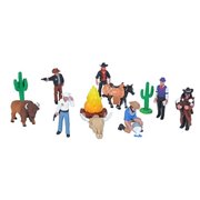 Wild Republic Figurines Tube, Cowboy Action Figures, Tenpiece West Set Kids Toys, Gifts for Boys, Wild West Figurines Tube