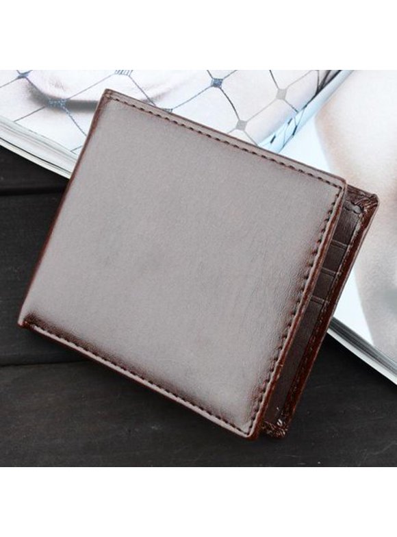 Mens Leather Wallet Money Pockets Credit/ID Cards Holder Purse,2 Colors HITC
