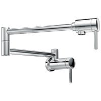 Contemporary Wall-Mount Pot Filler in Chrome 1165LF