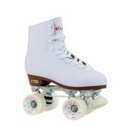 Chicago Ladies' Deluxe Quad Roller Skates White Classic Rink Skate, Sizes 5-10