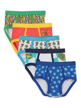 Scooby-Doo Boys Underwear, 5 Pack Briefs, Sizes 4 - 8