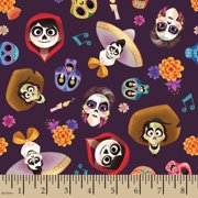 Disney Pixar Coco And Friends Head Toss 1 Yard Precut Fabric